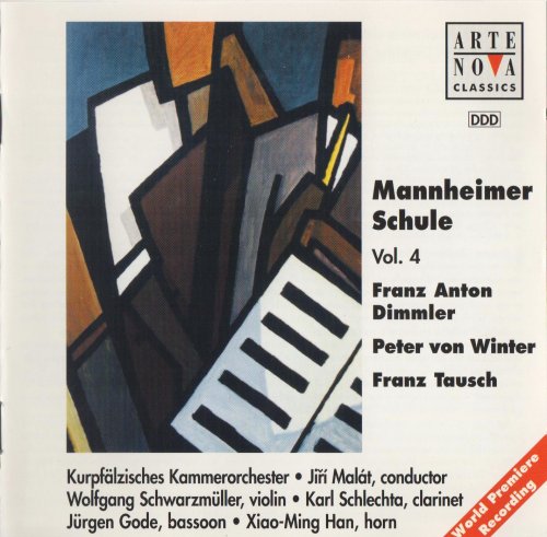 Karl Schlechta, Jiří Malát - Mannheimer Schule, Vol. 4 - Dimmler, von Winter, Tausch: Clarinet Concertos (1996) CD-Rip