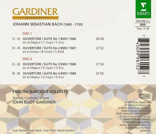 English Baroque Soloists, John Eliot Gardiner - J.S. Bach: Orchestral Suites BWV 1066-1069 (1996) CD-Rip