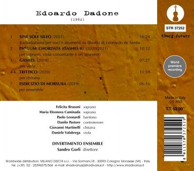 Divertimento Ensemble - Edoardo Dadone: Sine sole sileo - Divertimento Ensemble (2023)