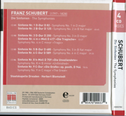 Schubert: Complete Symphonies by Herbert Blomstedt on Plixid