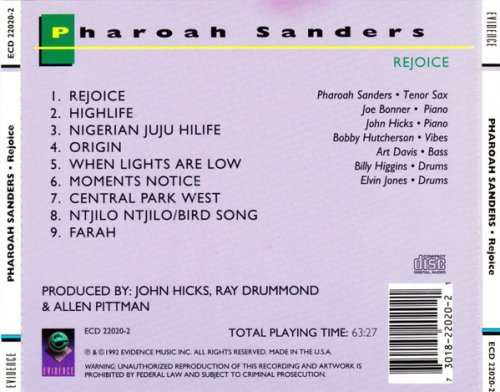 Pharoah Sanders - Rejoice (1981/1992) [CD-Rip]