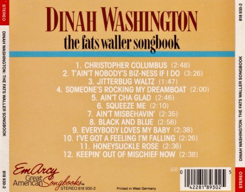 Dinah Washington - The Fats Waller Songbook (1992)