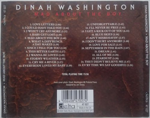 Dinah Washington - Mad About the Boy: 25 Classics (2000)