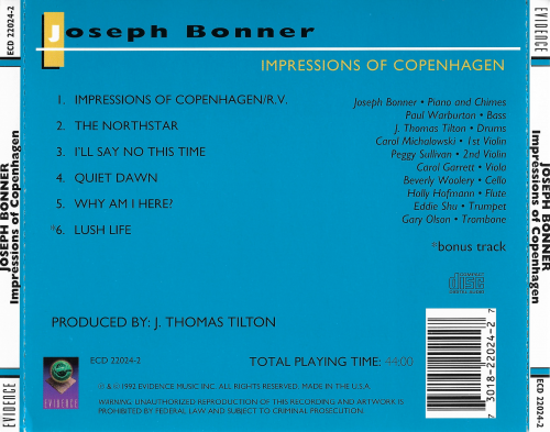 Joe Bonner - Impressions of Copenhagen (1992)