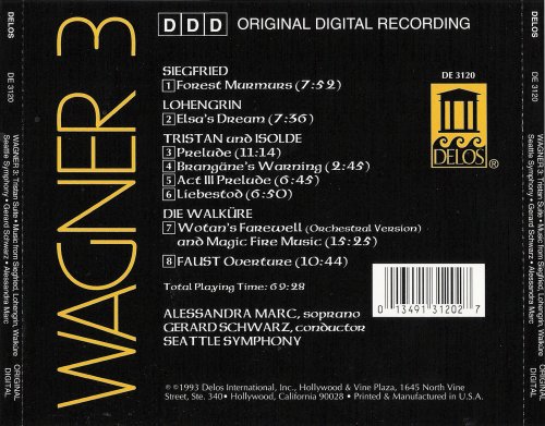 Gerard Schwarz - Wagner, Vol. 3: Tristan & Isolde / Lohengrin / Walkure / Siegfried / Faust Overture (1993)