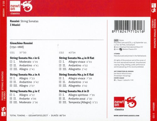 I Musici - Rossini: Sonatas for Strings Nos. 1-6 (2011) CD-Rip