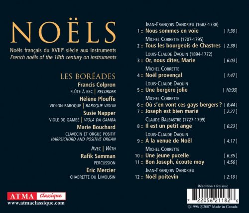 Les Boréades de Montréal, Francis Colpron - Noëls (1996) CD-Rip