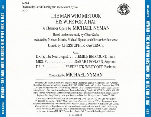 Michael Nyman - The Man Who Mistook His Wife For A Hat (1988) CD-Rip