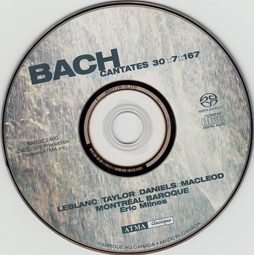 Montreal Baroque, Eric Milnes - J.S. Bach: St. John the baptist,  Cantatas BWV 30, 7, 167 (2005) CD-Rip