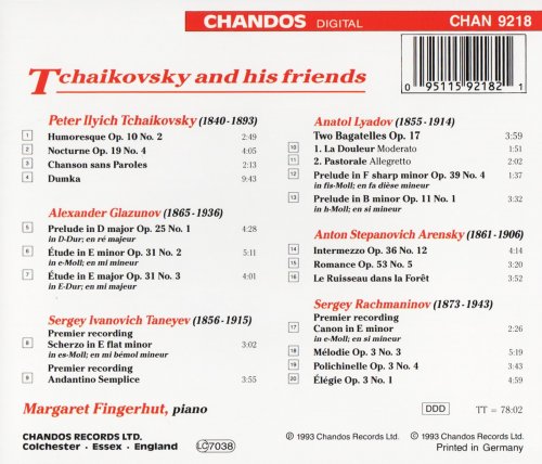 Margaret Fingerhut - Tchaikovsky and His Friends (1993) CD-Rip