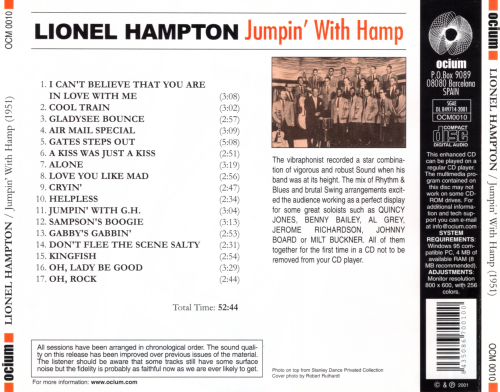 Lionel Hampton And His Orchestra - Jumpin' With Hamp, The Legendary 1951 Big Band Studio Sessions (2001)