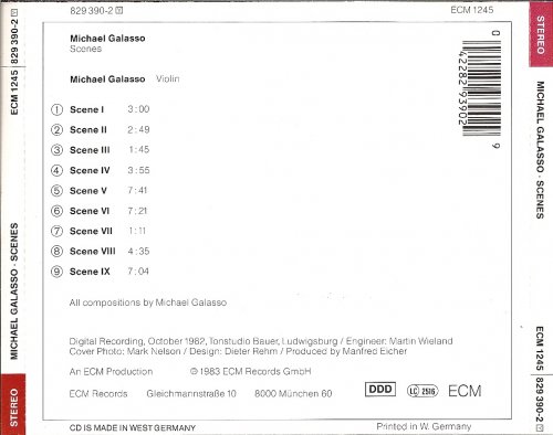 Michael Galasso - Scenes (1984) CD-Rip