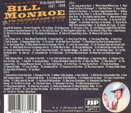 Bill Monroe & His Blue Grass Boys - All the Classic Releases 1936-1949 (4 CD) (2003)