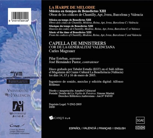 Capella De Ministrers, Carles Magraner - La harpe de melodie (2005)