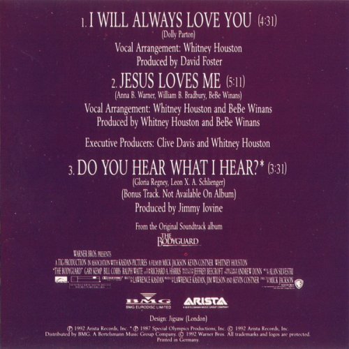 Whitney Houston - I Will Always Love You (CDM) (1992)