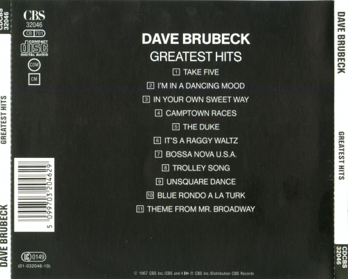 Dave Brubeck - Dave Brubeck Greatest Hits (1967) CD Rip