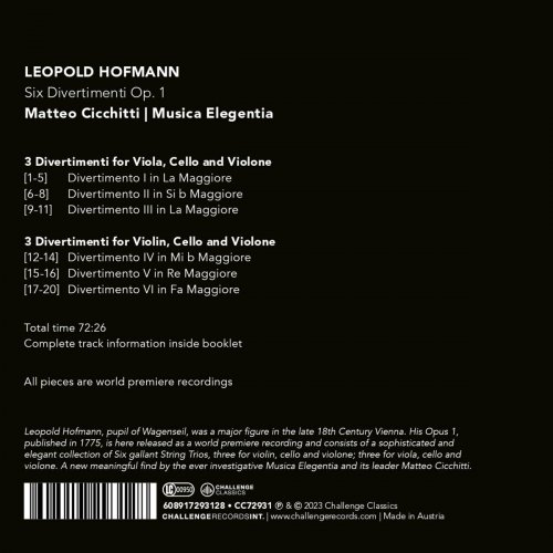 Matteo Cicchitti, Musica Elegentia - Six Divertimenti Op. 1 (2023)
