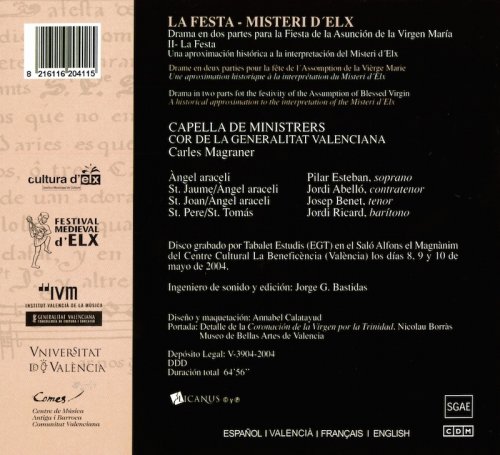 Capella De Ministrers, Carles Magraner - Misteri d'Elx. La Festa (2004)