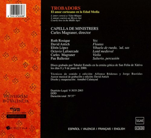 Capella De Ministrers, Carles Magraner - Trobadors (2003)