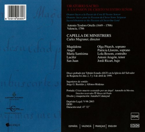 Capella De Ministrers, Carles Magraner - Oratorio Sacro (2003)