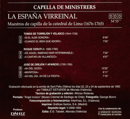 Capella De Ministrers, Carles Magraner - La España Virreinal (1993)