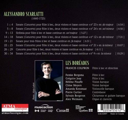 Francis Colpron, Les Boréades de Montréal - Scarlatti: Concertos Pour Flûte (2007) CD-Rip