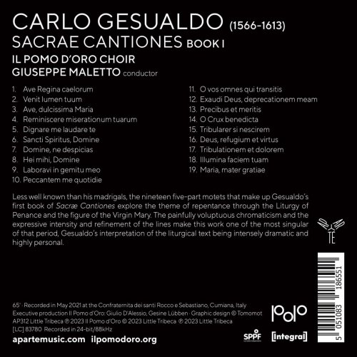 Il Pomo d'Oro, Giuseppe Maletto - Gesualdo: Sacræ Cantiones (2023) [Hi-Res]
