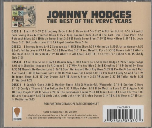 Johnny Hodges - The Best Of The Verve Years (2019) [4CD]