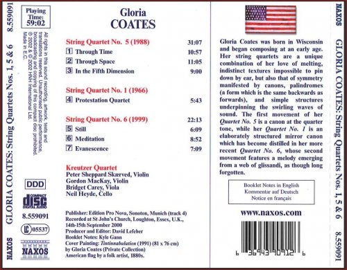 Kreutzer Quartet - Gloria Coates: String Quartets Nos. 1, 5 & 6 (2002) CD-Rip