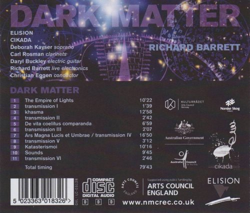 Elision, Cicada Ensemble, Christian Eggen - Richard Barrett: Dark Matter (2012) CD-Rip