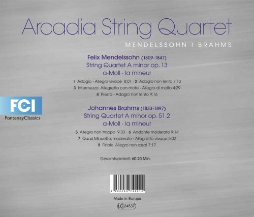 Arcadia Quartet - Mendelssohn & Brahms: String Quartets (2014)