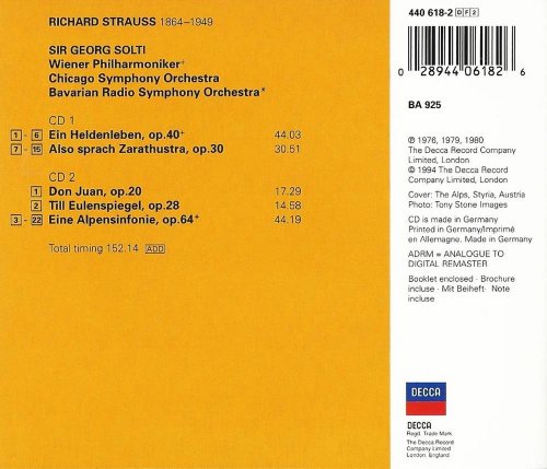 Georg Solti - Richard Strauss: Ein Heldenleben, Also sprach Zarathustra, Don Juan, Till Eulenspiegels lustige Streiche, Eine Alpensinfonie (1994) CD-Rip