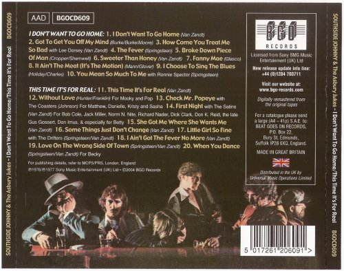 Southside Johnny And The Asbury Jukes - I Don't Want To Go Home / This Time It's For Real (2004) CD-Rip