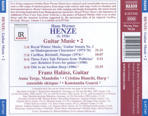 Franz Halász, Konstantia Gourzi, Ensemble Oktopus - Henze: Guitar Music, Vol. 2 (2010) CD-Rip