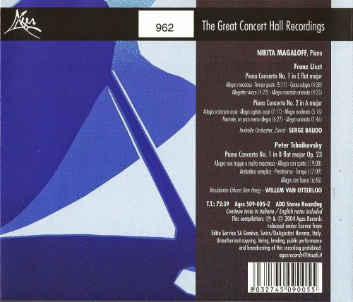 Nikita Magaloff - Tchaikovsky, Liszt: Piano Concertos (2004) CD-Rip