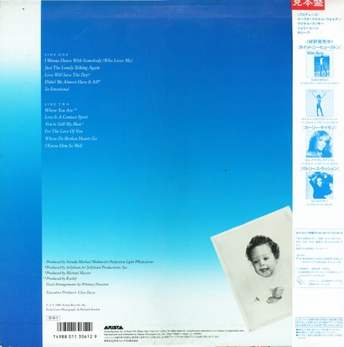 Whitney Houston - Whitney (1987) LP