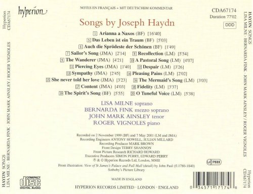 Lisa Milne, Bernarda Fink, John Mark Ainsley, Roger Vignoles - Haydn: Songs (2011) CD-Rip