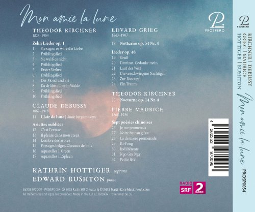 Edward Rushton, Kathrin Hottiger - Mon amie la lune. Lieder by Grieg, Debussy, Kirchner & Maurice (2023) [Hi-Res]