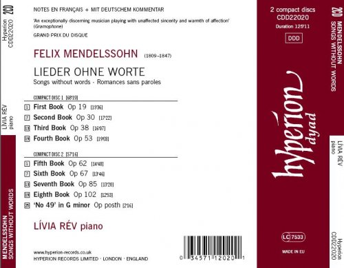 Livia Rev - Mendelssohn: Songs Without Words (1997)