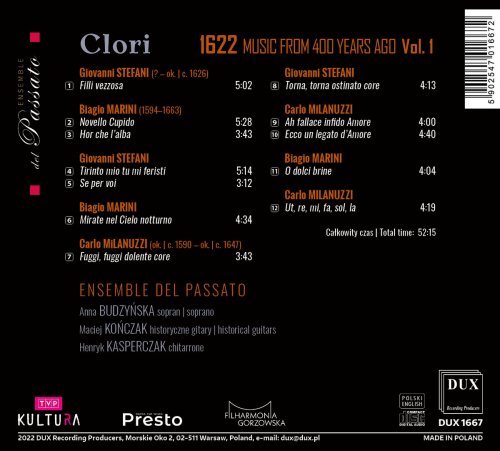 Ensemble del Passato - CLORI Music from 400 years ago - 1622 (2023) [Hi-Res]