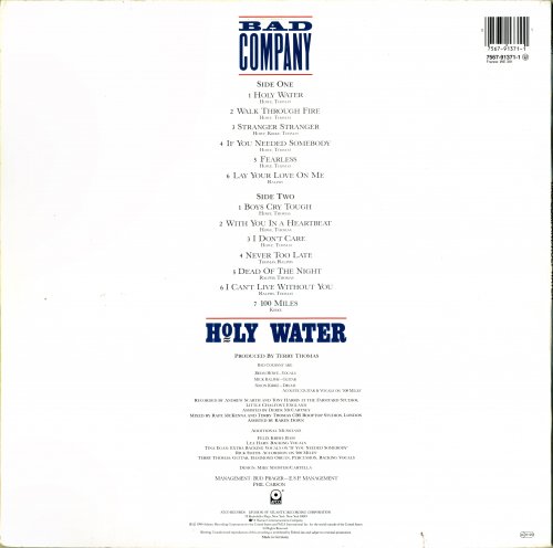 Bad Company - Holy Water (1990) LP