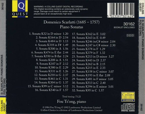 Fou Ts'ong - Domenico Scarlatti: Piano Sonatas (1992) CD-Rip