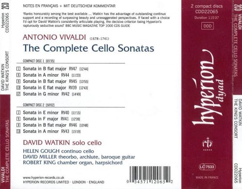 David Watkin - Vivaldi: The Complete Cello Sonatas (2010) CD-Rip