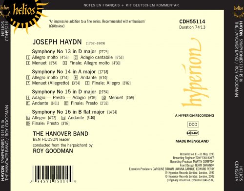 Roy Goodman - Haydn: Symphonies Nos. 13-16 (1993)