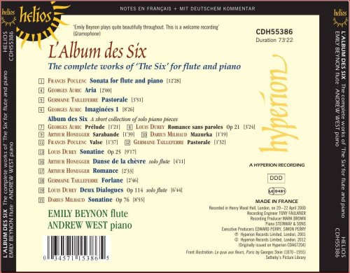 Emily Beynon, Andrew West - L'Album des Six: The Complete Works of 'The Six' for Flute and Piano (2012) CD-Rip