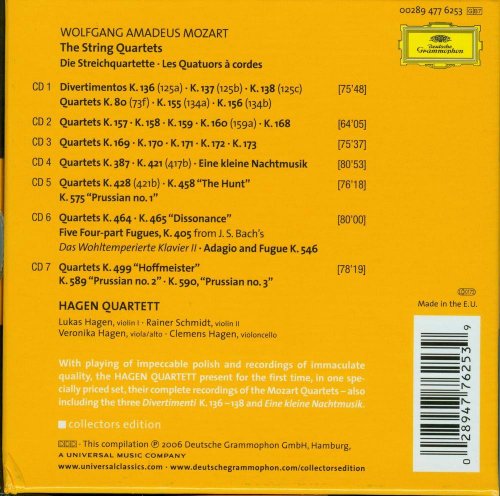 Hagen Quartett - Mozart: Complete String Quartets (7CD) (2006) CD-Rip