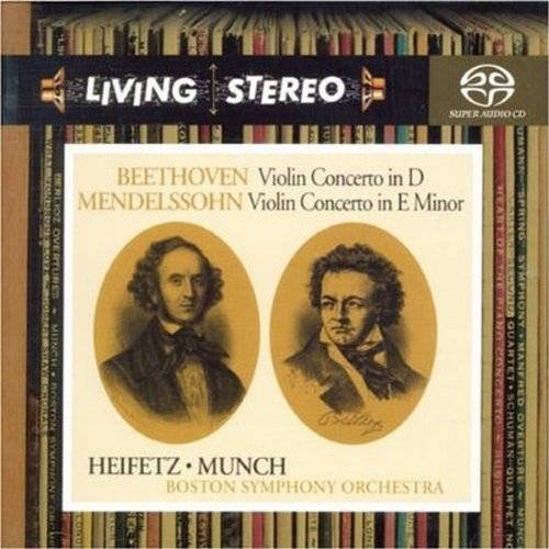 Jascha Heifetz, Charles Munch -  Beethoven, Mendelssohn: Violin Concertos (2004) CD-Rip