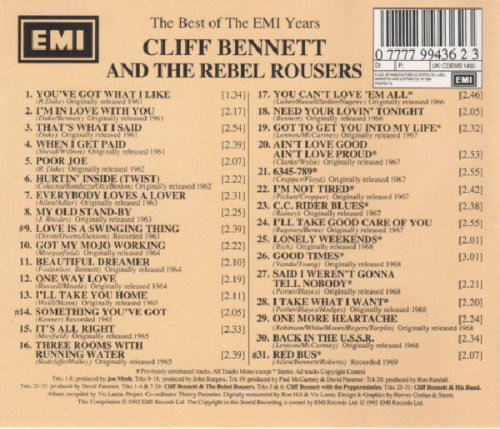 Cliff Bennett & The Rebel Rousers - The Best Of The EMI Years (1992)