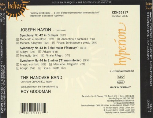 Roy Goodman - Haydn: Symphonies Nos. 42-44 (1992) [2002]