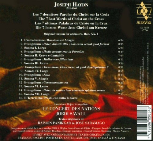 Le Concert des Nations, Jordi Savall - Haydn: Septem Verba Christi in Cruce (2007) CD-Rip